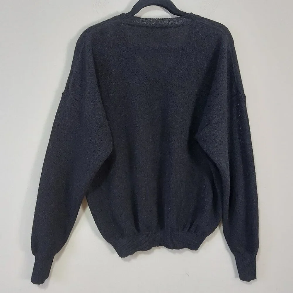 Tumi Men Argyle Alpaca Sweater Size XL Preppy Retro Campus  90s V-neck Pullover
